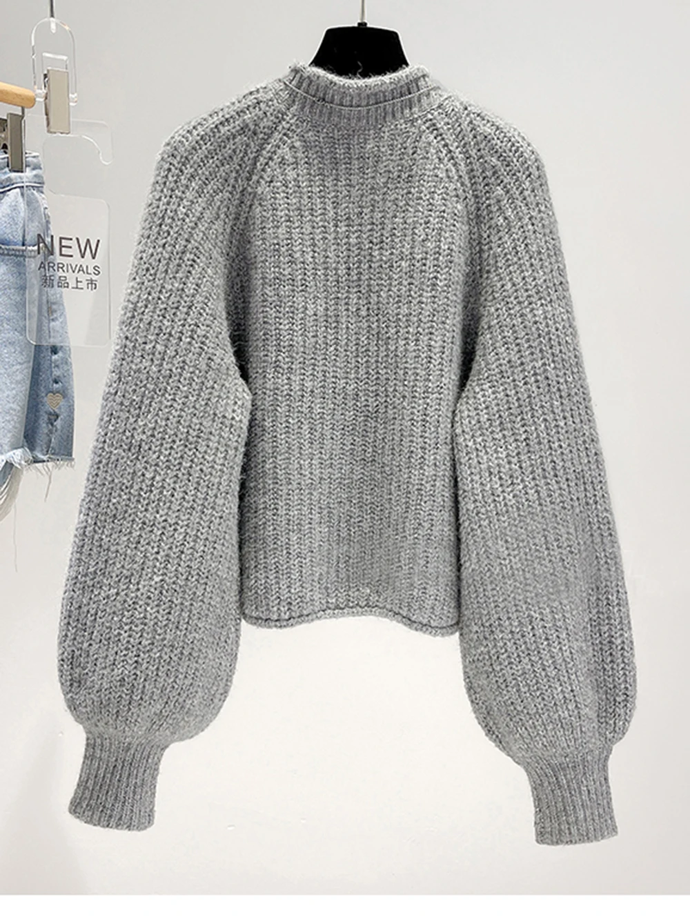 Женская Популярная зимняя одежда модные однотонные свитера свободные пуловеры