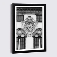 black wood canvas frames 5 7 8 a3 a4 church clock tower car poster with frame black white nordic photo frames wall decor