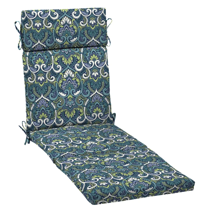 

Chaise Lounge Cushion 72 x 21, Sapphire Aurora Blue Damask
