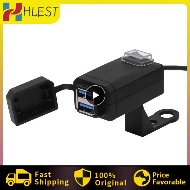 

12V/24V Dual USB Motorcycle Mobile Phone Charger With Switch Modified Fast Charger Adapter