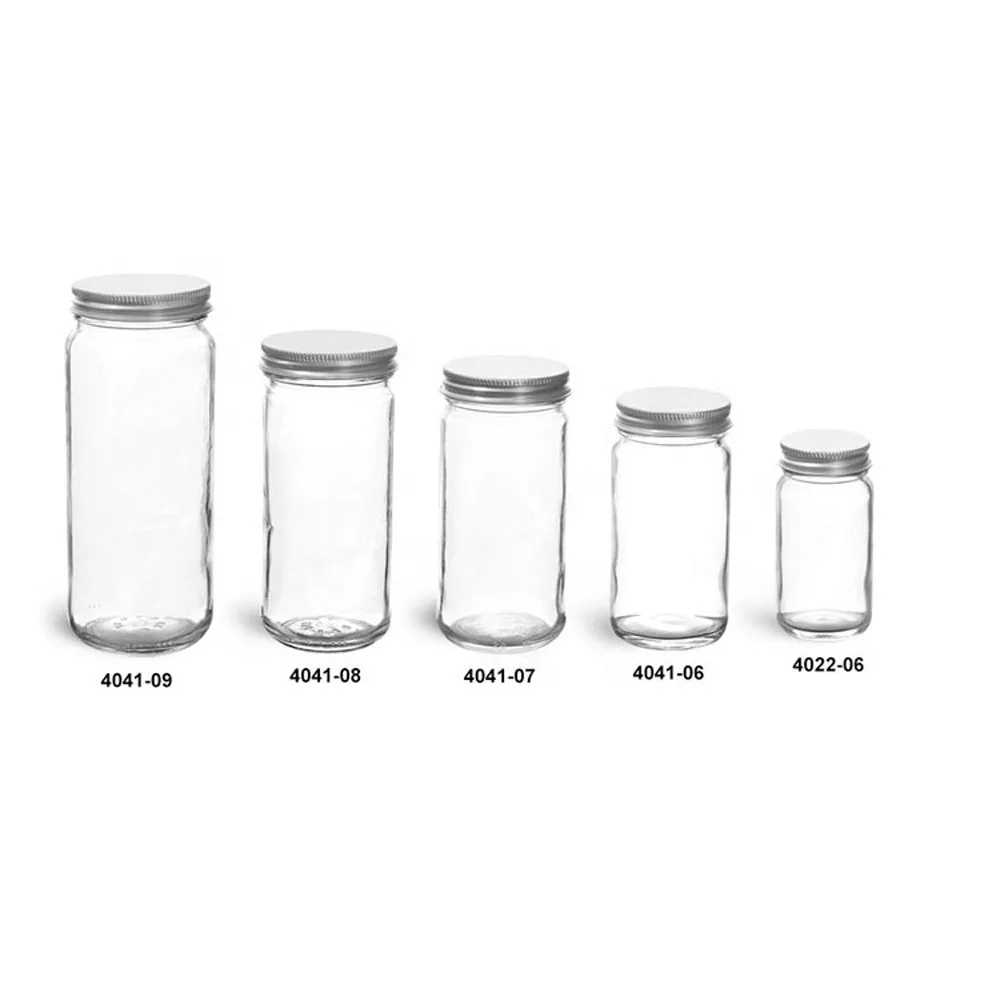 В наличии прозрачная банка парагона 4 унции 16 унций с металлической зернистой