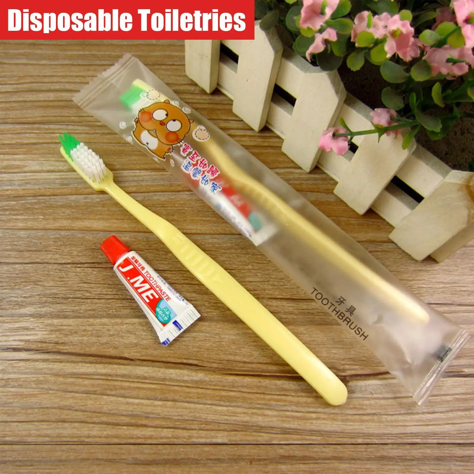 

Disposable Portable Travel Toothbrush With Toothpaste Kit Convenient Care Teeth Cleaning Brush Hotel Bathroom Accessories
