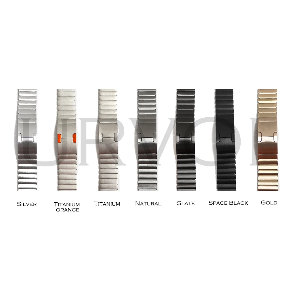 Фото Ремешок URVOI для Apple Watch ultra 3 2 матовый браслет с черным звеном серии 7 11 10 9 8 Ремешок для iWatch браслет из нержавеющей стали №4