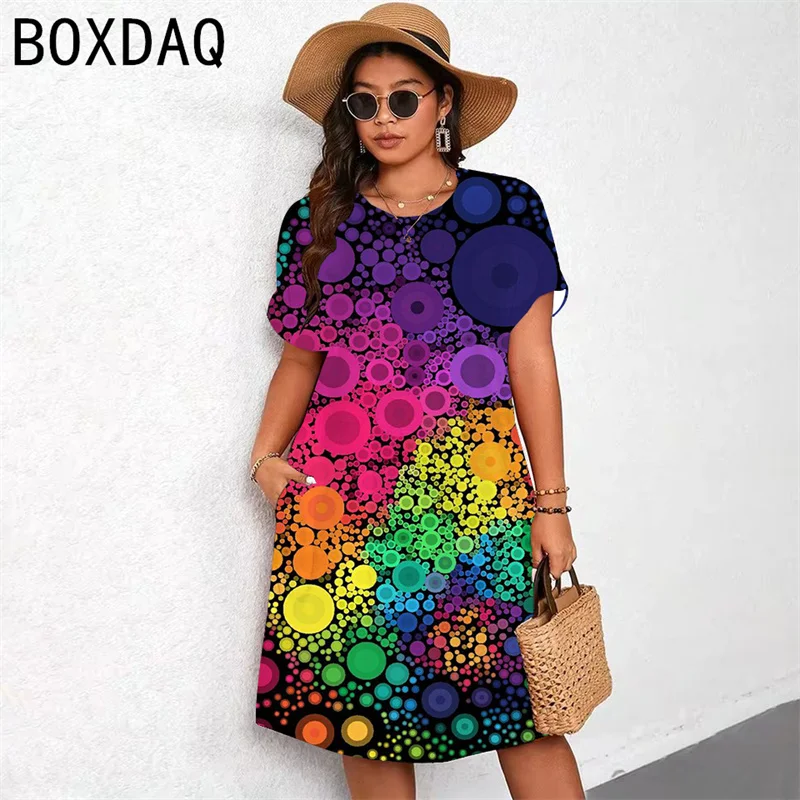 Лидер продаж новое модное женское платье 3XL большой размер летнее трапециевидной