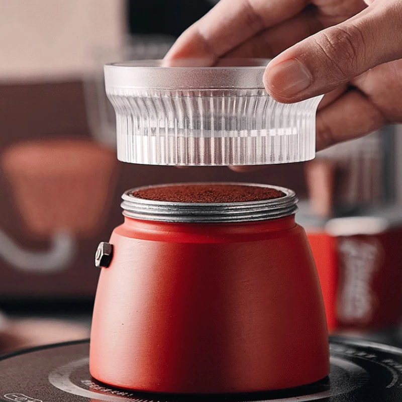 

150MM Coffee Tamper Rotary Dosing Ring Coffee Pot Powder Moka Dispenser Coffeeware Tool Hammer Coffee Grind For Home Kitchen