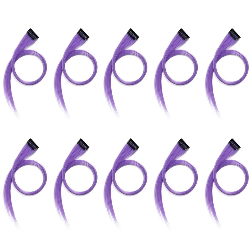 10 шт. заколки для волос с радужной расцветкой