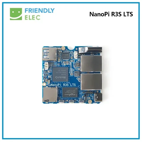NanoPi R3S-LTS Rockchip RK3566 |   ОЗУ 1 ГБ/2 ГБ + 0 ГБ/32 ГБ eMMC |   Металлический корпус с двумя портами Ethernet Gbps с ЧПУ, 1 ГБ/2 ГБ ОЗУ + 0 ГБ/32 ГБ eMMC