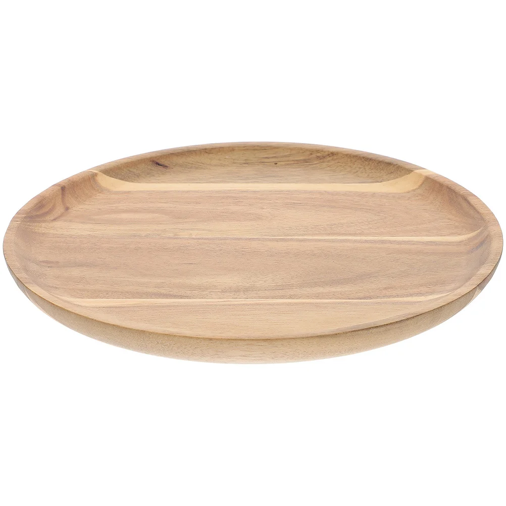 

Wooden Pallet Tray Fruit Plate Cake Pan Dessert Salad Round Small Plates Serving