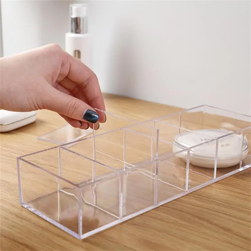 

Detachable Household Cosmetics Storage Box Shelf Tabletop Transparent Student Dormitory Skin Care Lipstick Rack