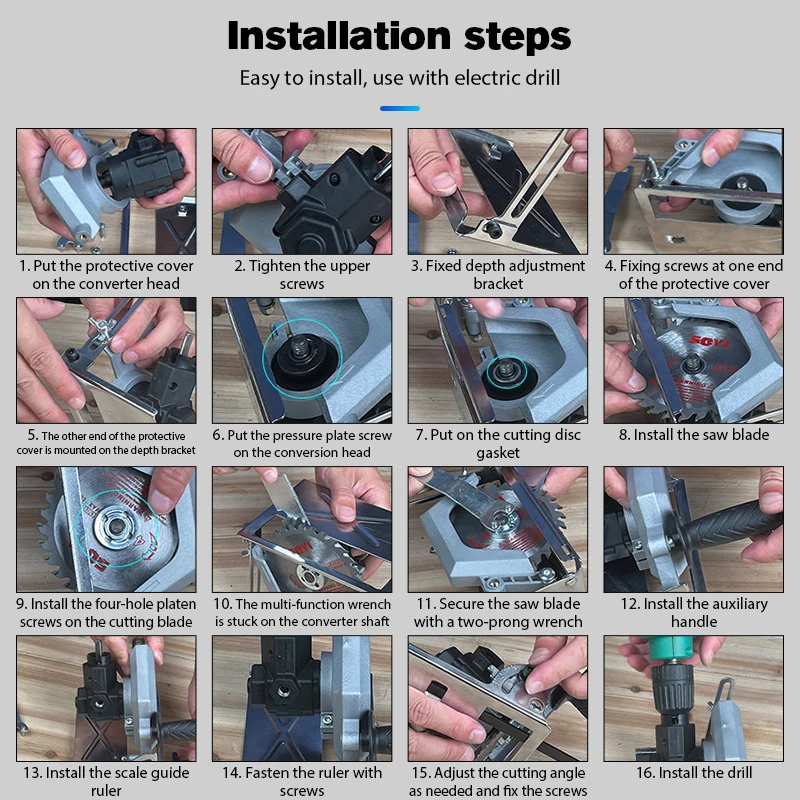 Электрическая ручная дрель для электрической циркулярной пилы