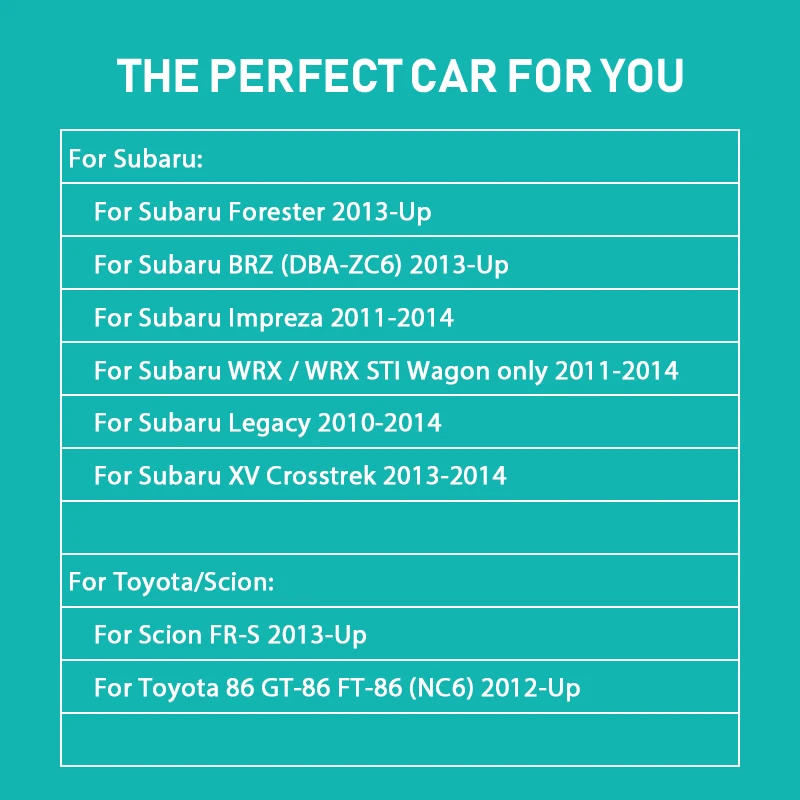 Светодиодный номерной знак 3528SMD для Subaru Forester Impreza WRX STI XV Crosstrek Legacy светильник FT-86