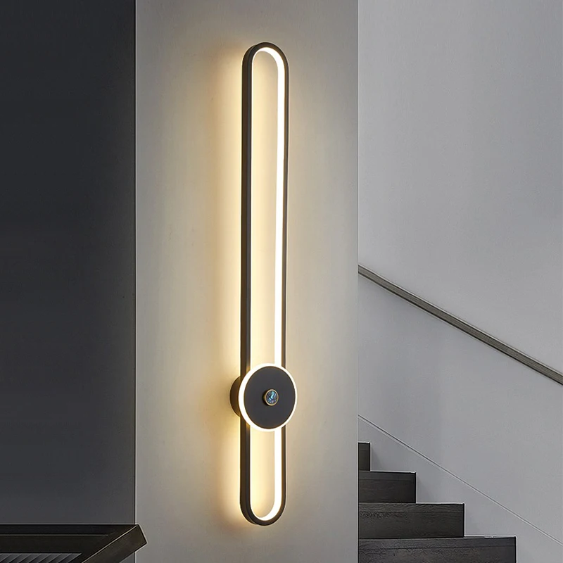 

Современная алюминиевая настенная лампа, прикроватная тумба для спальни, гостиной, дизайнерский отель, простота гостиной, искусственная лестница