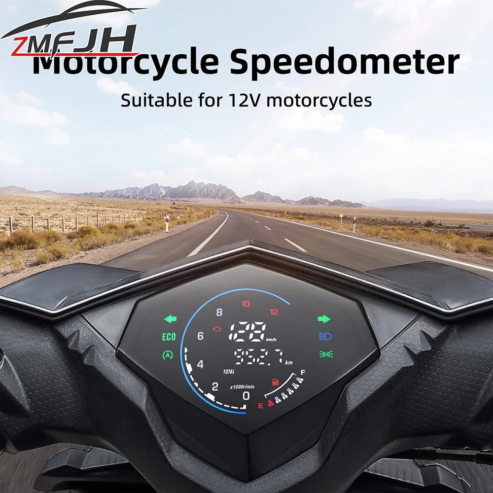 Cyfrowy prędkościomierz do motocykli 12V MPH KMH wskaźnik poziomu paliwa przebieg zegar obrotomierz YAMAHA Mio125 MIO i125 Mio110 Mio M3