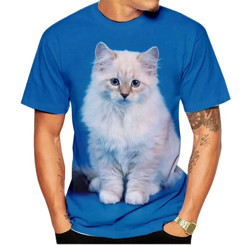 

Men's and Women's 3D Cat Printed T-shirt, Cute Quick Drying, Short Sleeved, Street Style, Summer Casual Top.