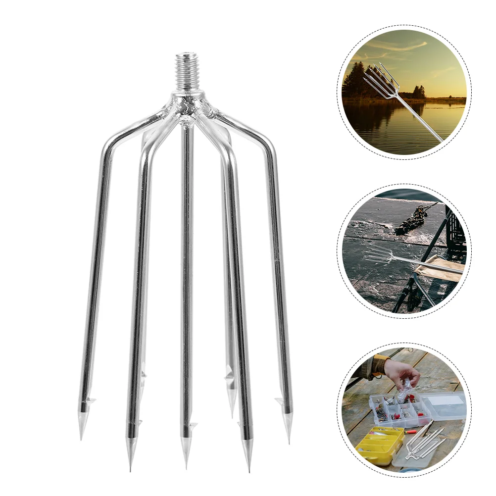 Большой рыболовный гарпун 7-зубчатый барный крючок из нержавеющей стали для