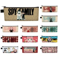 anime spy x family pencil case pu leather zipper pencil bag pencil box pouch holder school office stationery gift