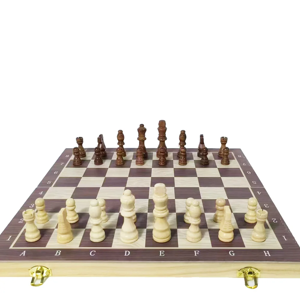 Складная большая деревянная доска магнитные шахматные фигуры интерьерная