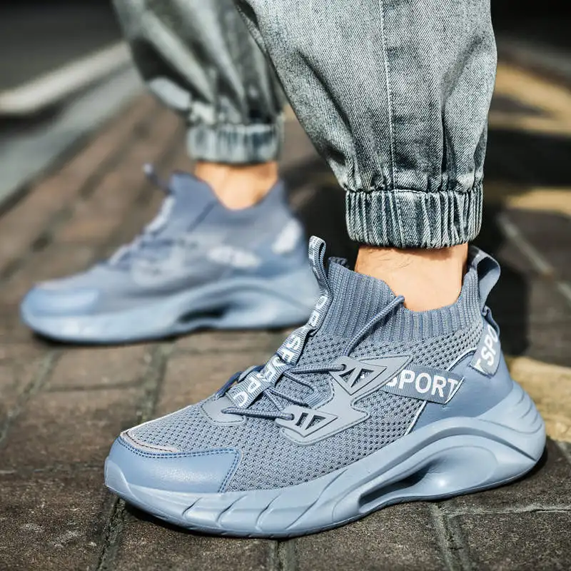 

Low Price Men Sport Shoes Anti-Skid Soled Men's Running Sport Shoes Calsados White Sports Shoes Flames Chunky Sneakers Tennis