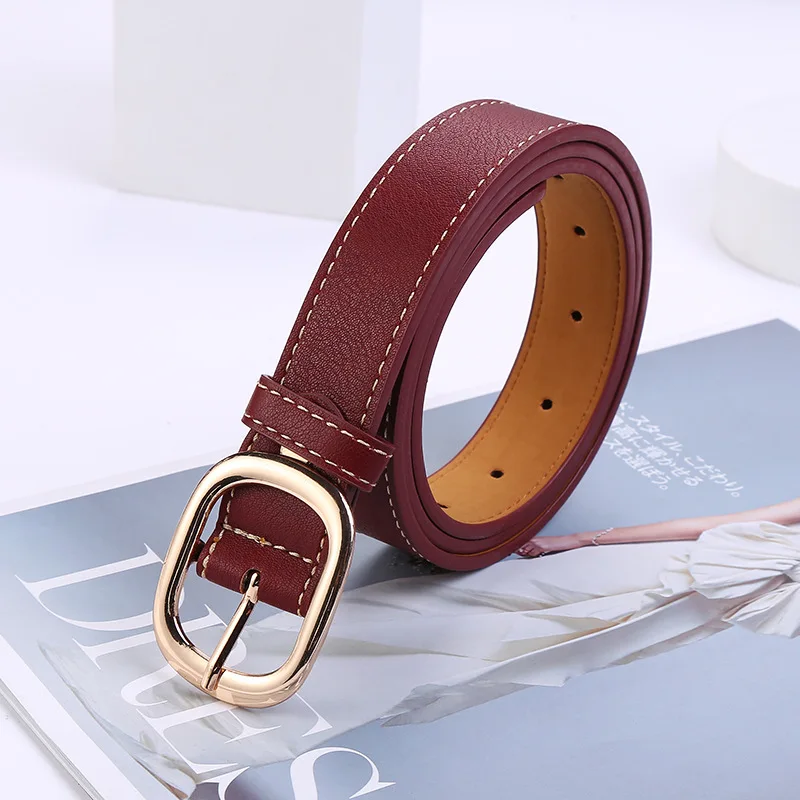 

GOOWAIL Classic Alloy Pin Buckle Belts Female Waist Strap For Casual Dress Jeans Decoration Women's Belt Clothes Accessories