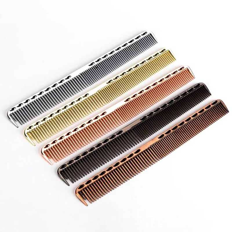 

Hair Brush Men Women Aluminum Metal Cutting Comb Hair Hairdressing & Barbers Salon Combs Professional Barbers Hairbrush