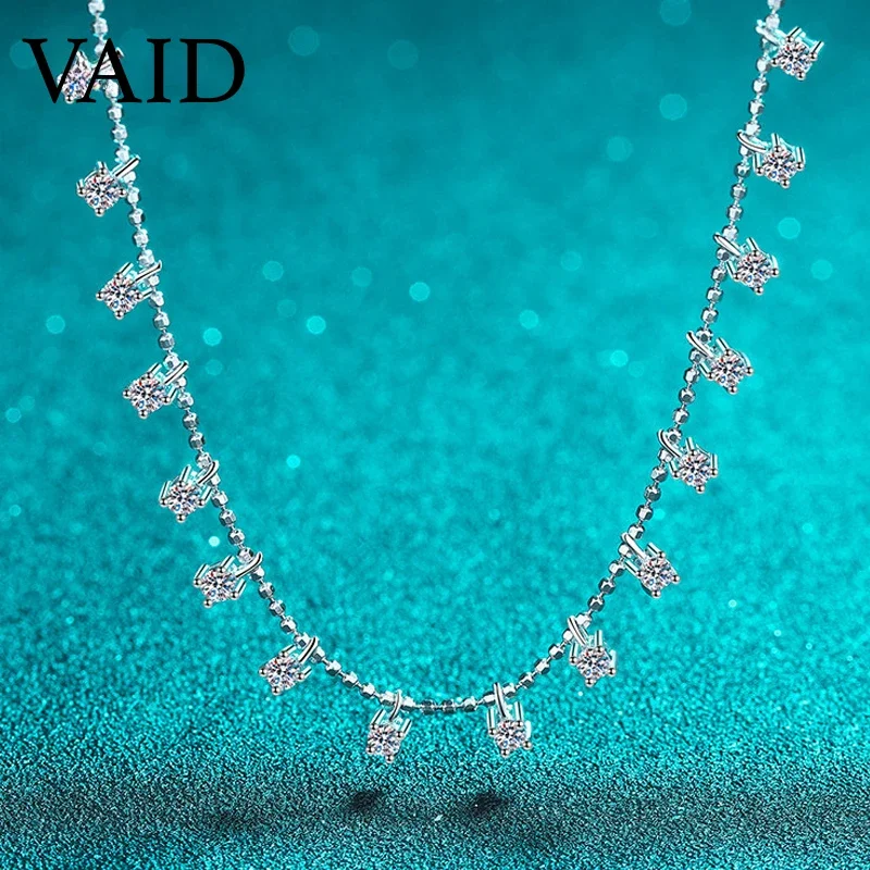 

Цепочка женская из серебра 925 пробы с муассанитом, 45 см