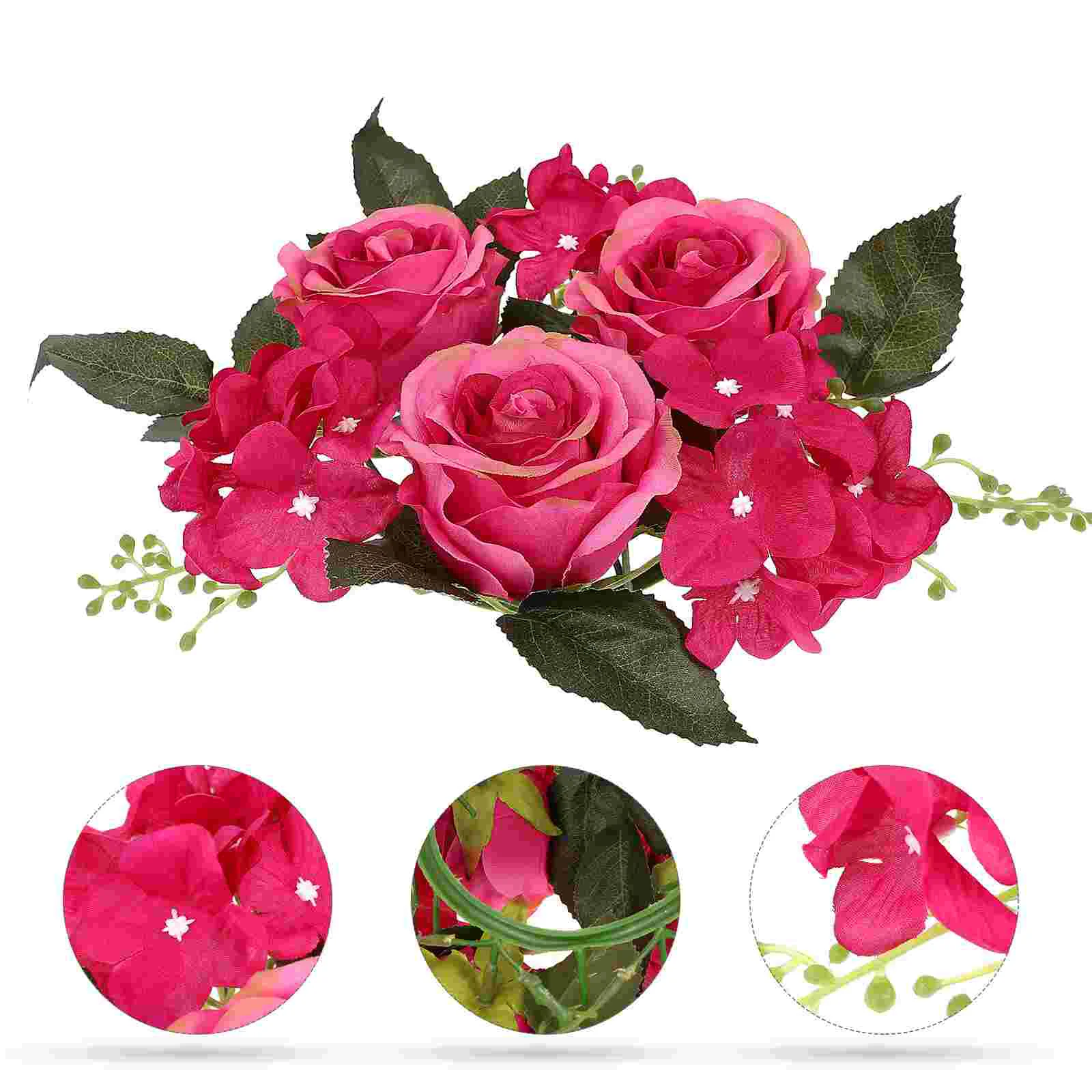 

Rings Ring Flower Rose Centerpieces Wreath Floral Wreaths Garland Tables Table Fake Wedding Silk Realistic Arrangements Roses