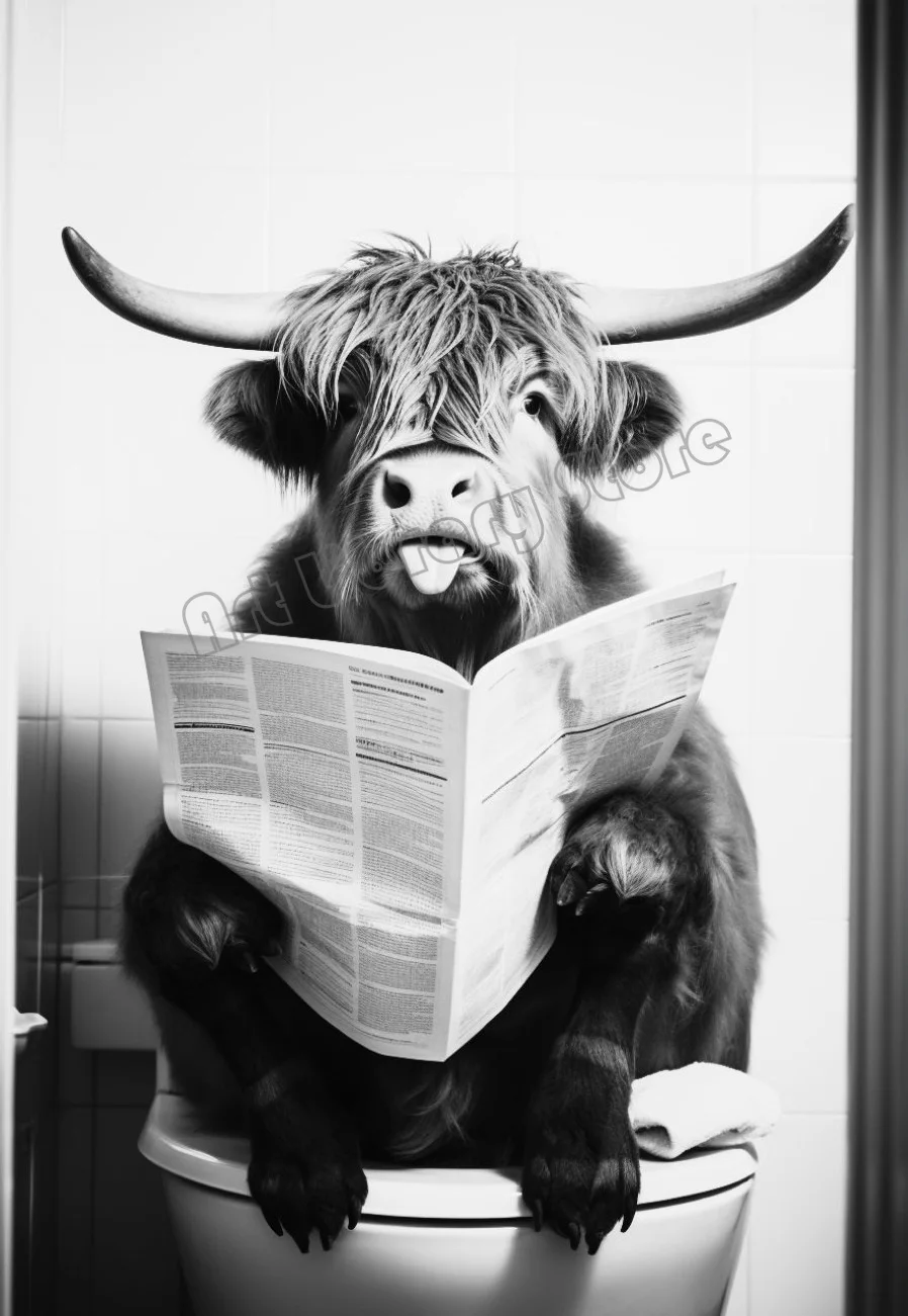 

Настенное искусство Funny Toilet Animals холст