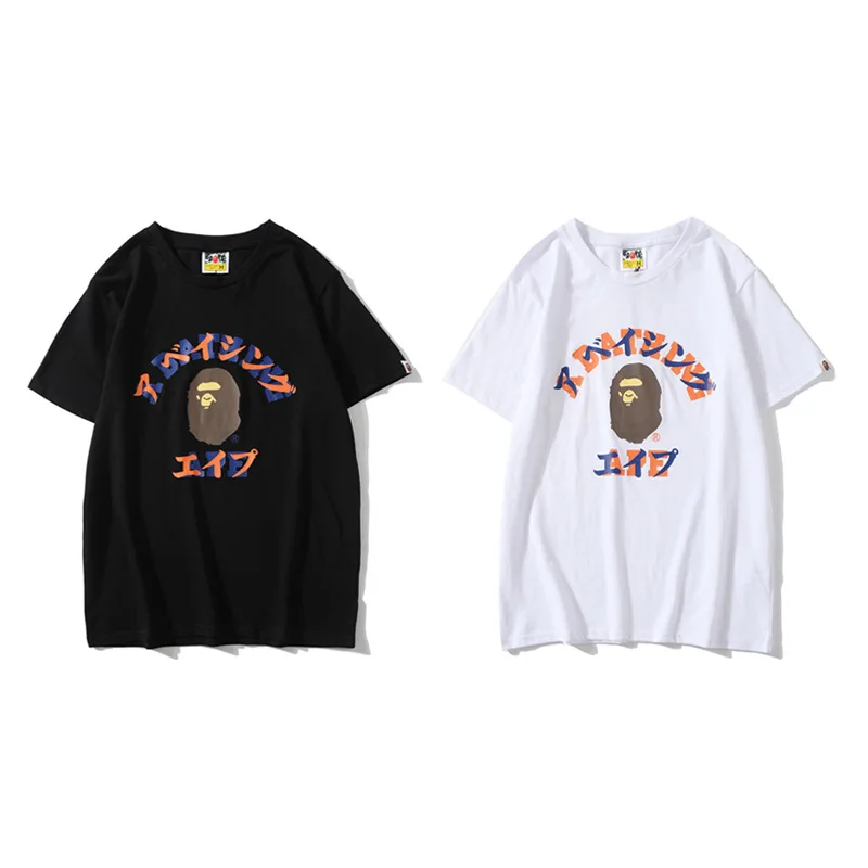 

Хлопковая мужская и женская футболка Bape с коротким рукавом