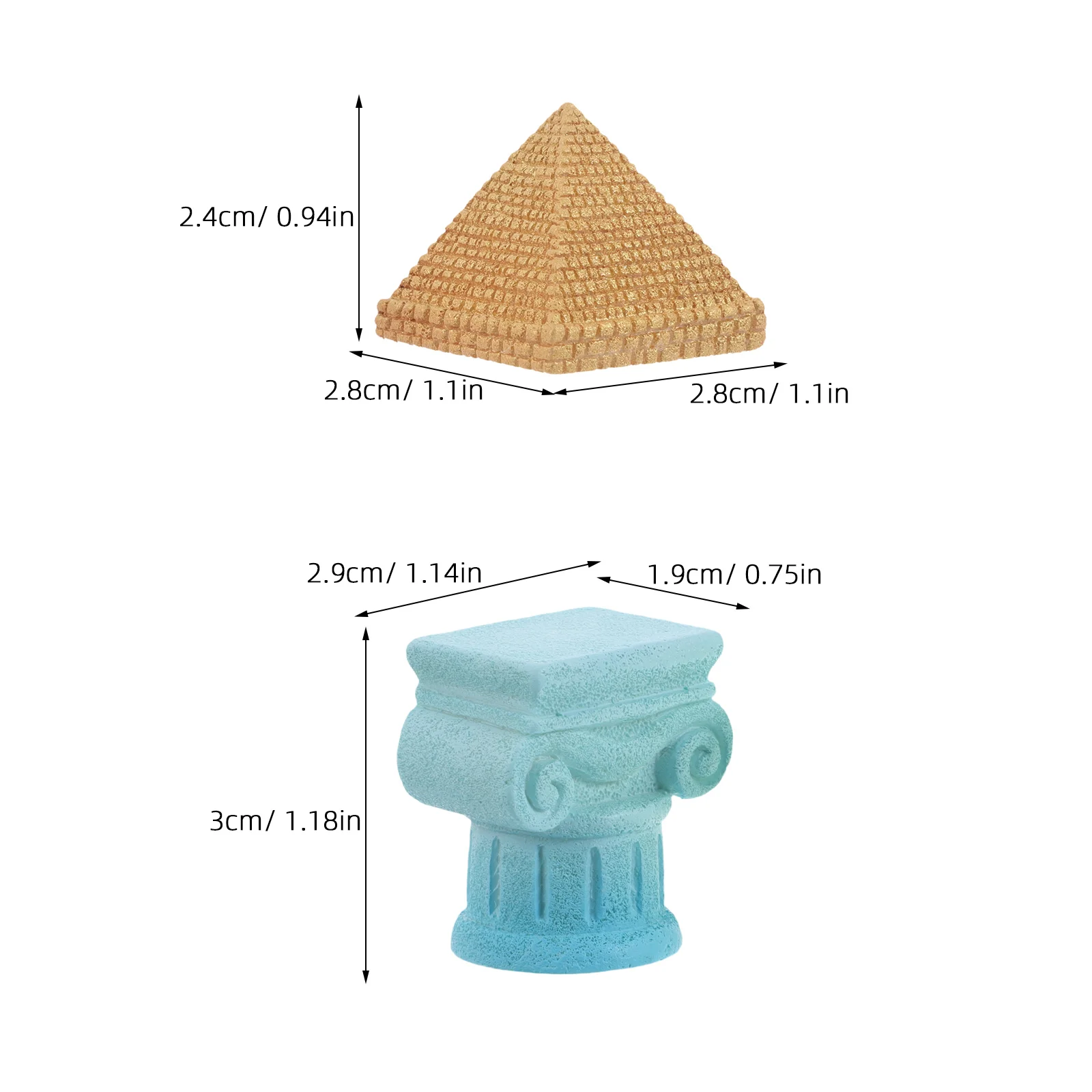 8 шт. микропейзаж декоративные украшения модель пирамиды греческая колонна