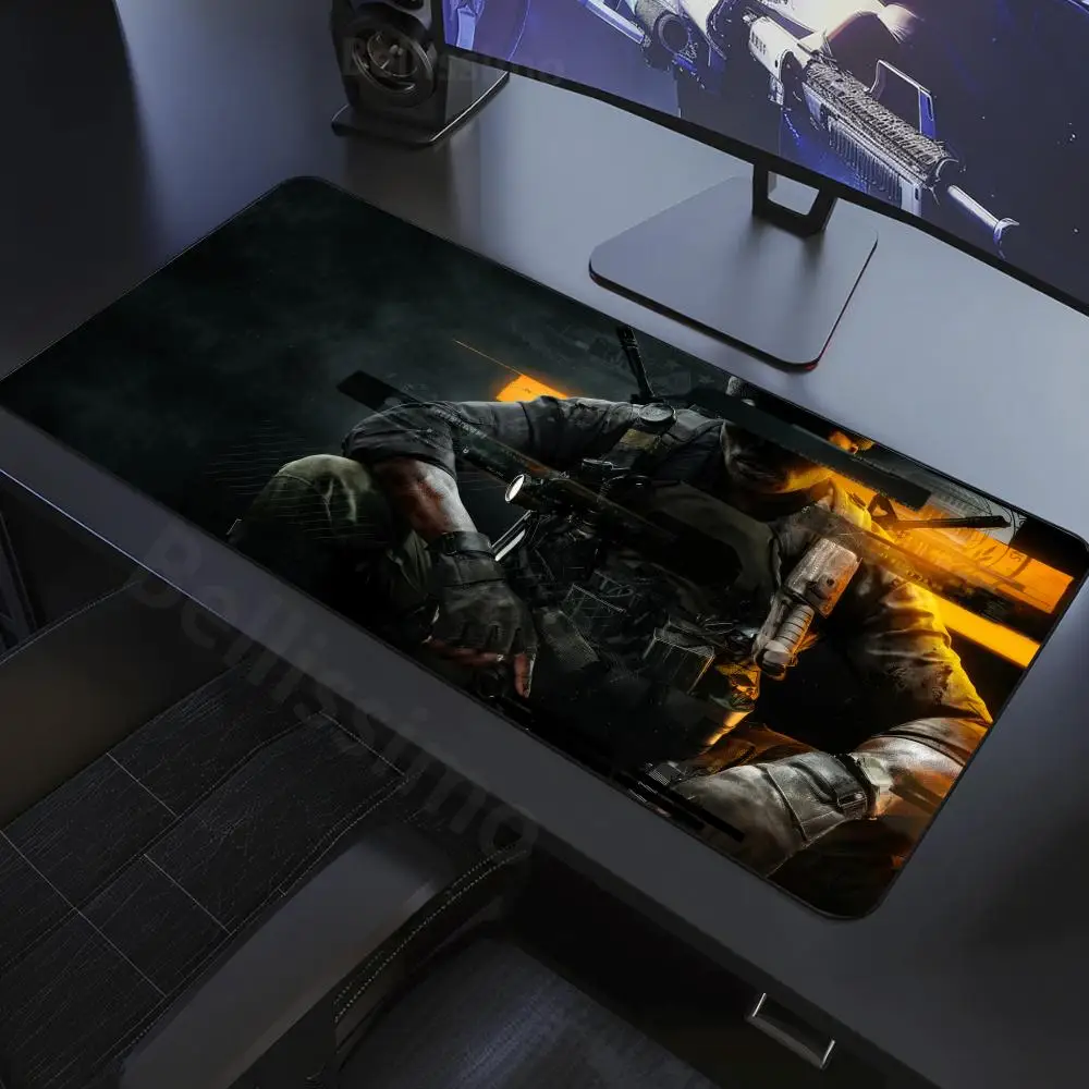 Mouse Pad Desk C-Call_of_Duty_Blacks_Ops6 mats Non-Slip 900x400 XXL Rubber Edge Esports Valorant locking Gifts for boys Mousemat