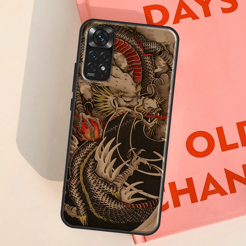Китайский дракон для Redmi 9 10 10C 10A 9C 12C Φ Note 12 11 8 Pro 9S 10S 11S 12S