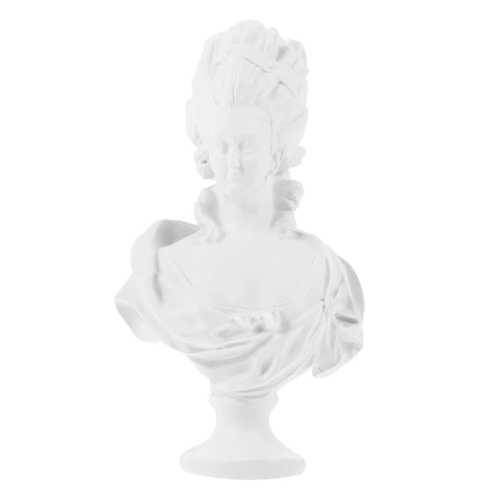 

Home Decor Mini Mary Queen Bust Statues Desktop Resin House Sculptures White Head