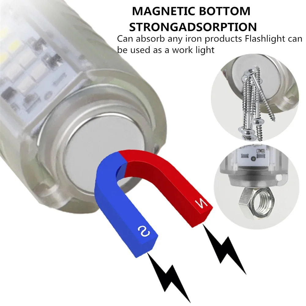 Мини-фонарик 1000 лм перезаряжаемый с магнитом