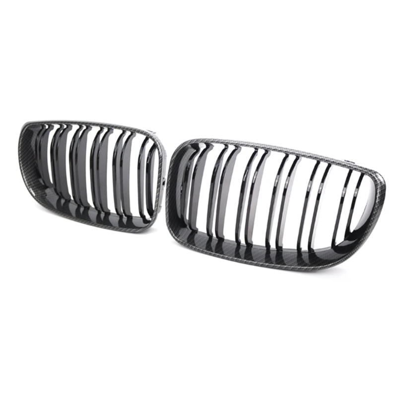 Передняя решетка радиатора для BMW E87 двойная линия из углеродного волокна левая и