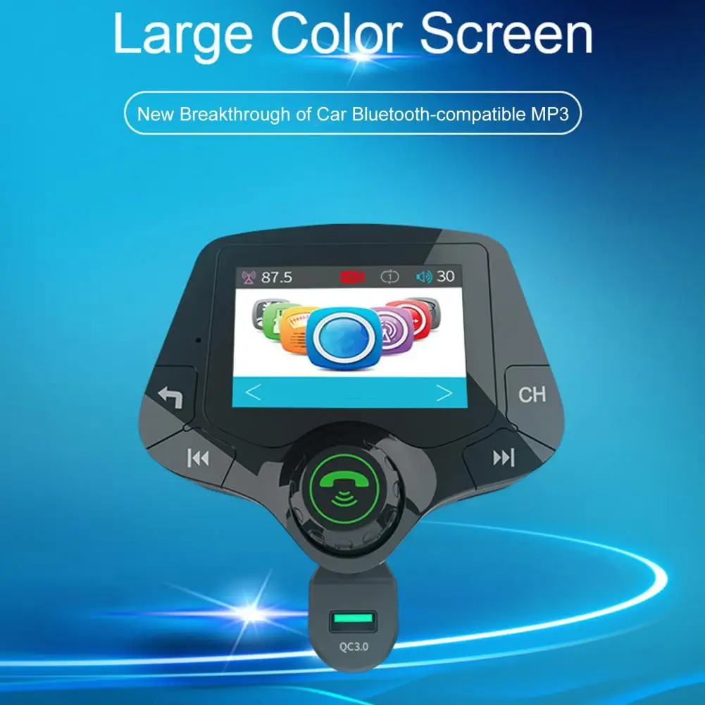 

G24 FM Transmitter Navigation Broadcast Assistant Bluetooth-compatible Universal 2 Inch High Clarity Display Car MP3 Player