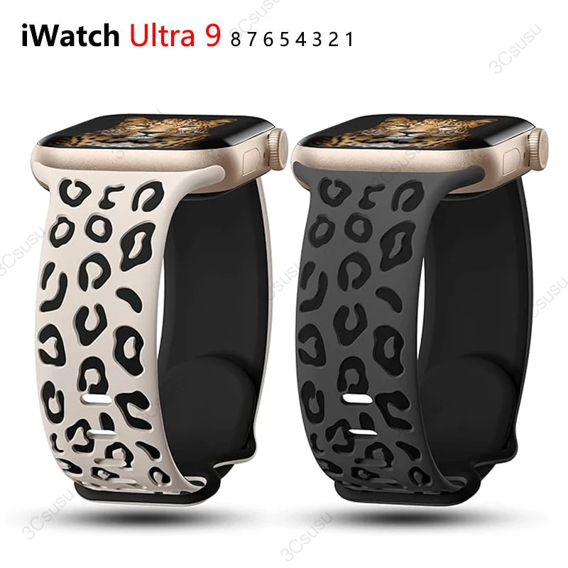 Ремешок силиконовый для Apple Watch Band 45 мм 44 42 41 40 49 8 9 7 SE 6 5 4 3 Ultra 2