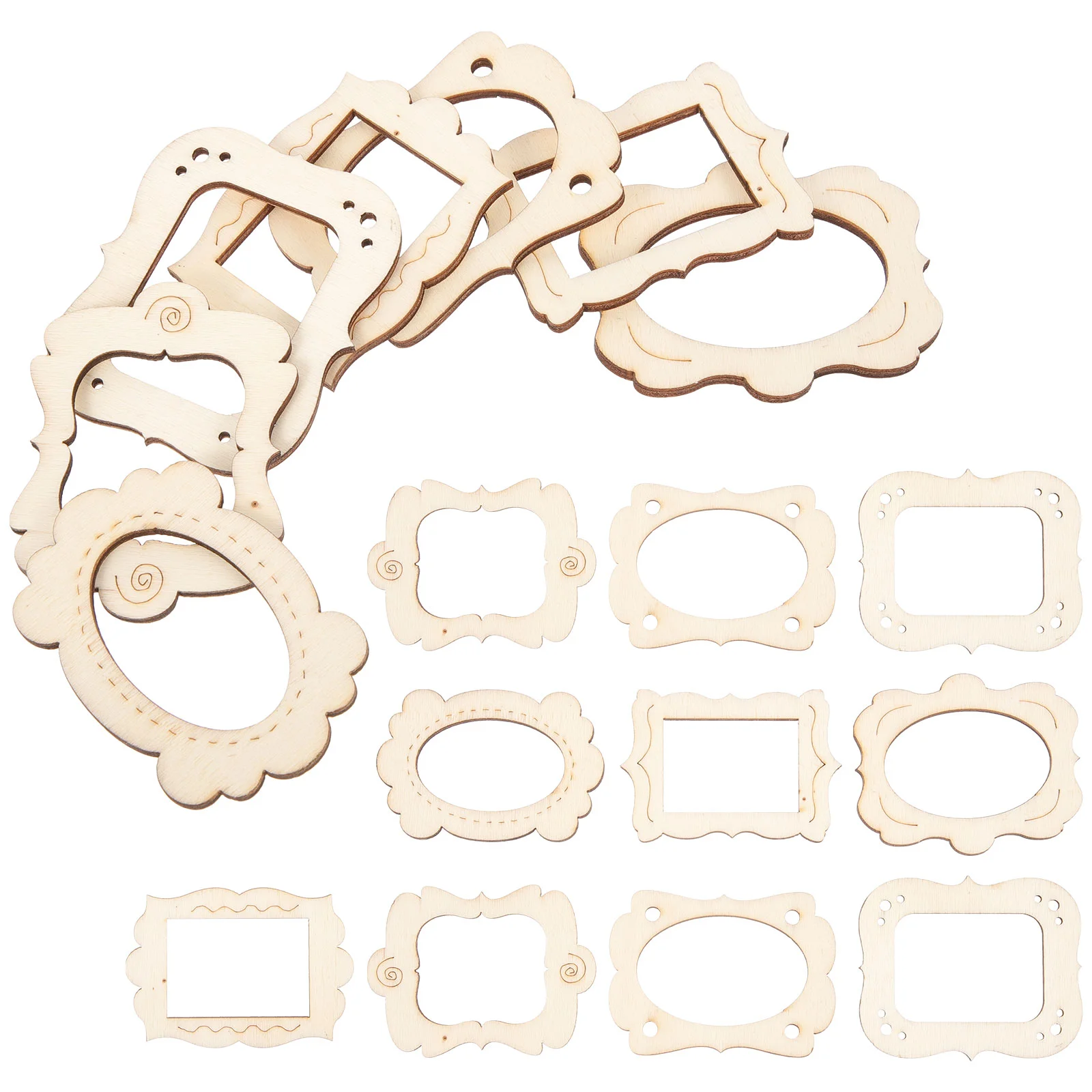 20 шт. фоторамка DIY кулон маленькие деревянные подвески моделирование