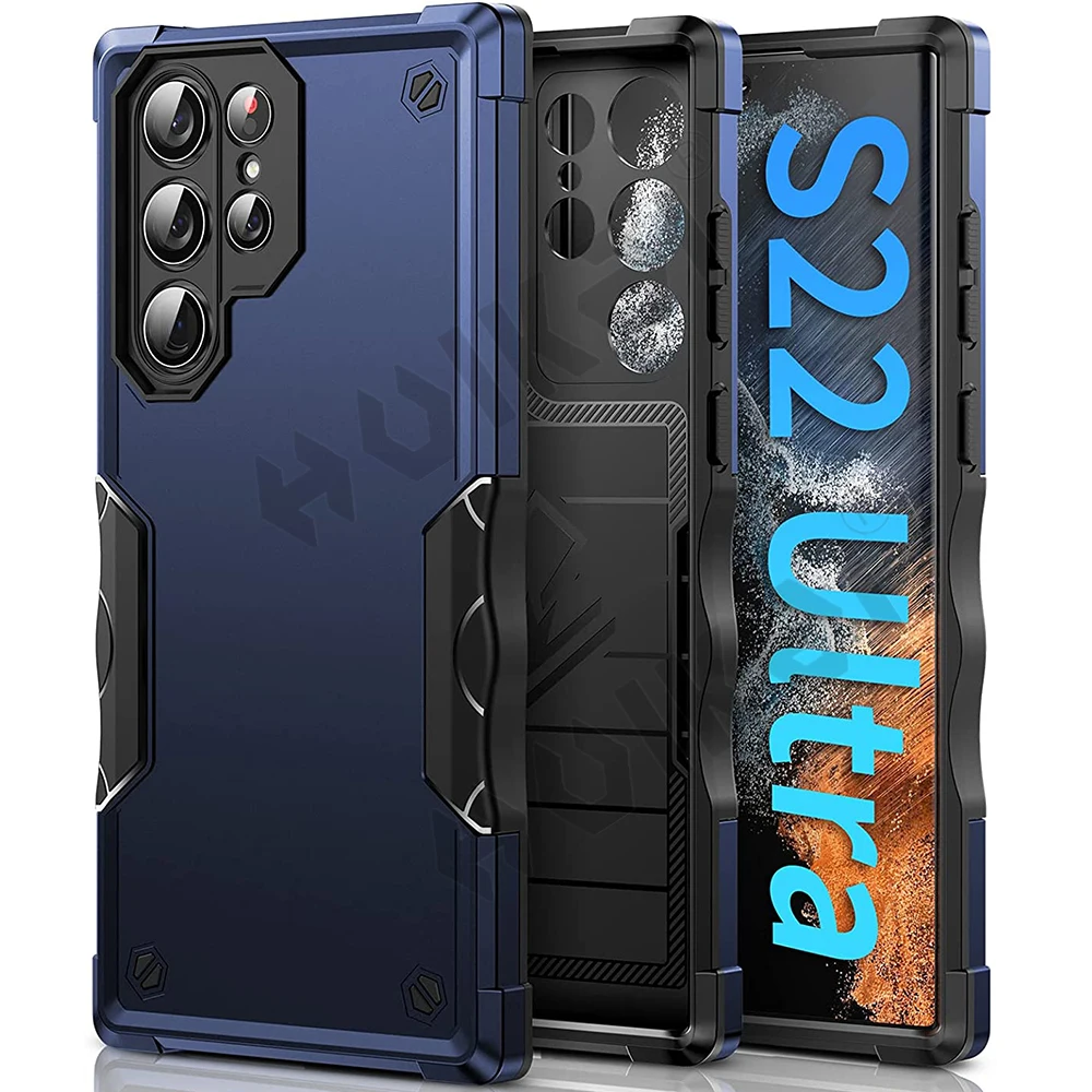

HUIKAI Case For Samsung S22 Ultra S21 S20 FE Galaxy A53 A73 A33 A13 Heavy Rugged Drop Cover Ultra-thin Shockproof Mobile Case