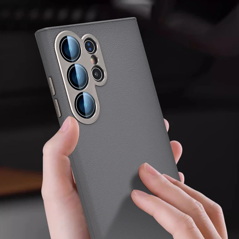 Элегантный жесткий чехол Magsafe из поликарбоната с простым кожаным рисунком для