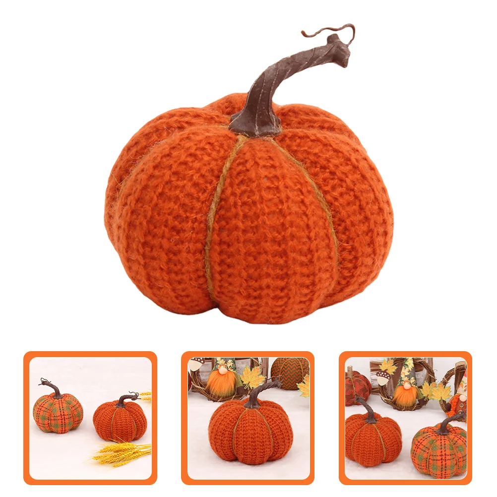 

Pumpkins Pumpkin Artificial Fabric Large Veggies Cloth Decor Thanksgiving Harvest Toys Vegetable Check Plaid Fake Buffalo Faux