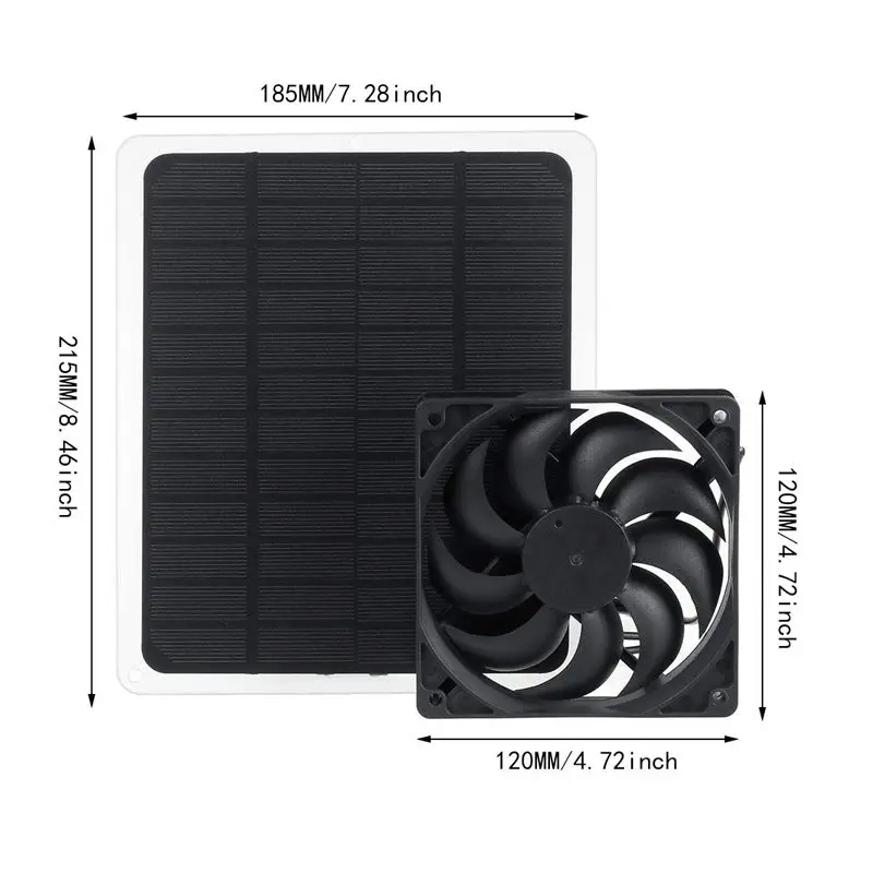 20 Вт вытяжной вентилятор на солнечной панели 12 В водонепроницаемый батарее