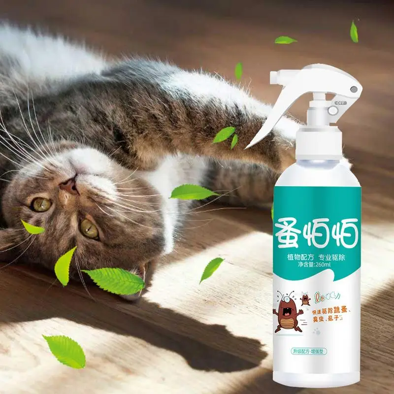 

260ml Fleas and Ticks Pet Spray Dogs and Cats Fast Acting Tick Removal Pet Fur Spray Remove Naturally Suitable for Pet Family