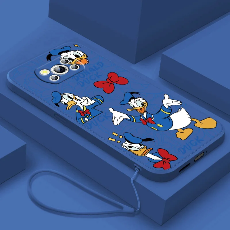 Фото Чехол для телефона Disney Lovely Donald Duck Daisy для Poco F6 X7 X2 X3 X4 X5 C3 M3 F3 F4 F5 M4 M5 C40 C55 NFC GT Pro Liquid Rope Funda №4