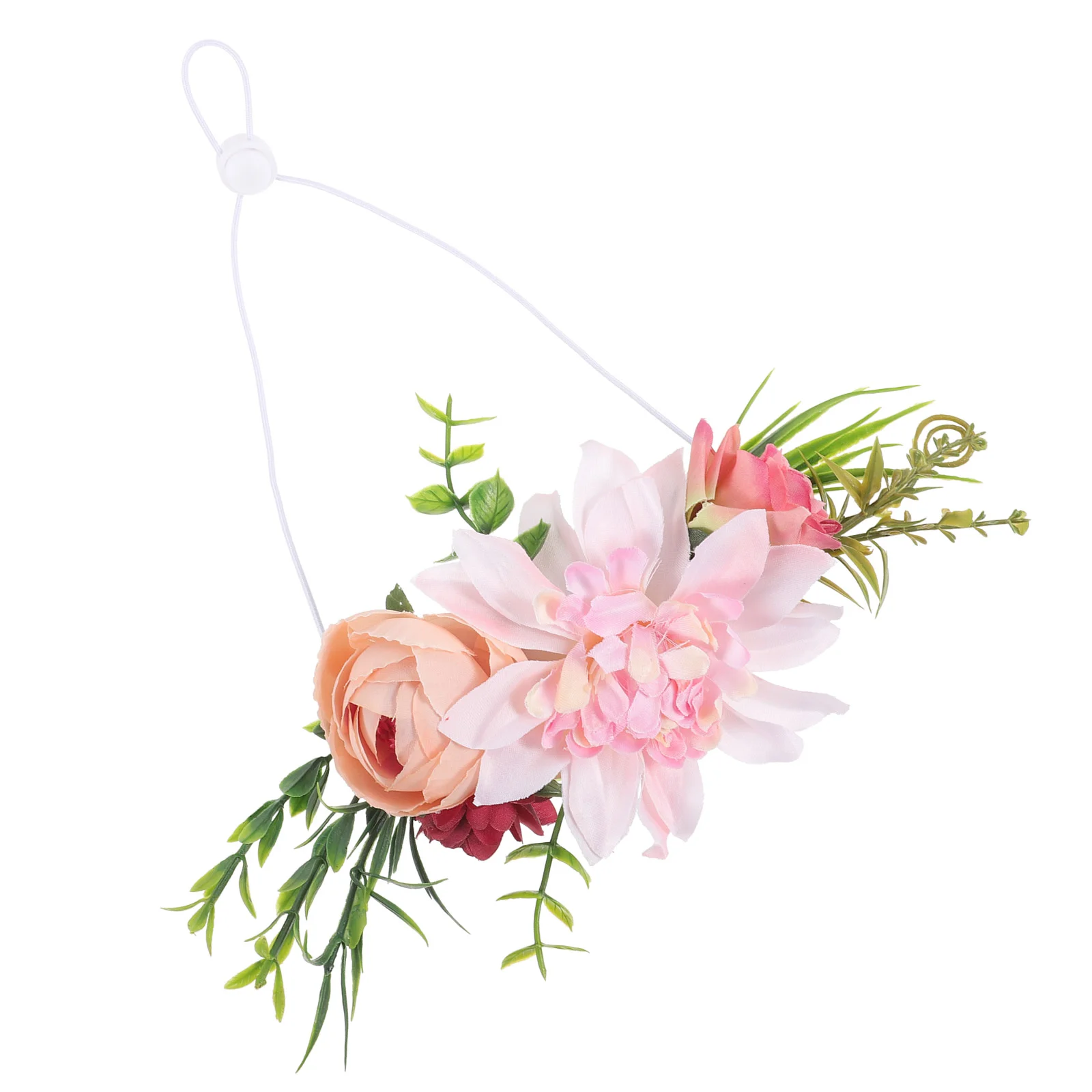 

POPETPOP Flower Headband Flower Crown Headwear Flower Leaves Natural Wreath for Cats Wedding Decor