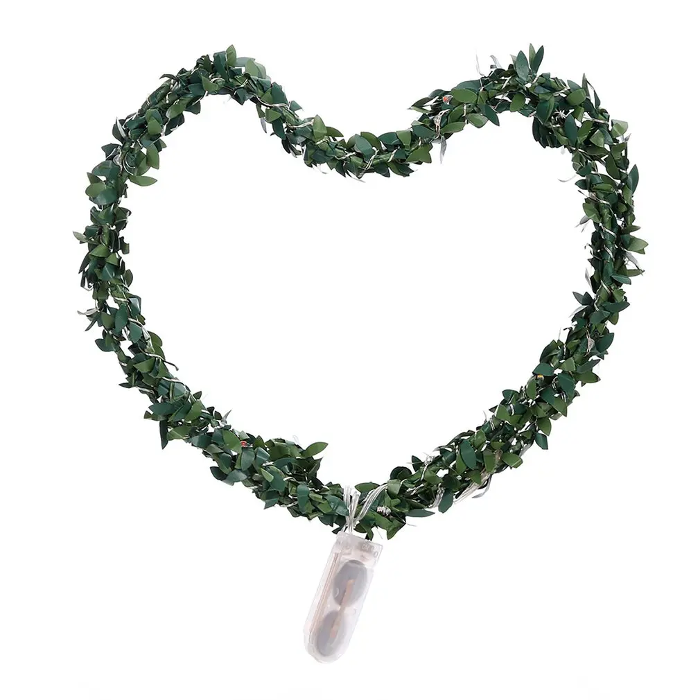 

Waterproof 5M 50 LEDs leaf garland battery operate Copper LED fairy string lights for christmas wedding decoration party event