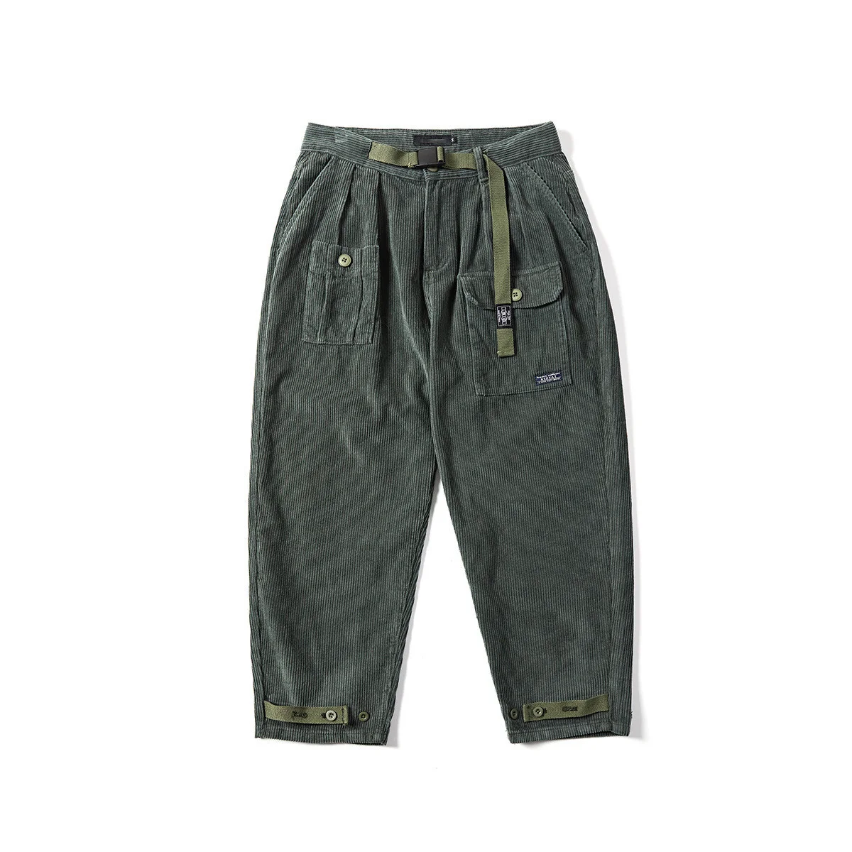 

Spring Loose Multi Pocket Corduroy Overalls Outdoor Trekking Hiking Combat Training Travel Sport Pants Labor Cargo Trousers