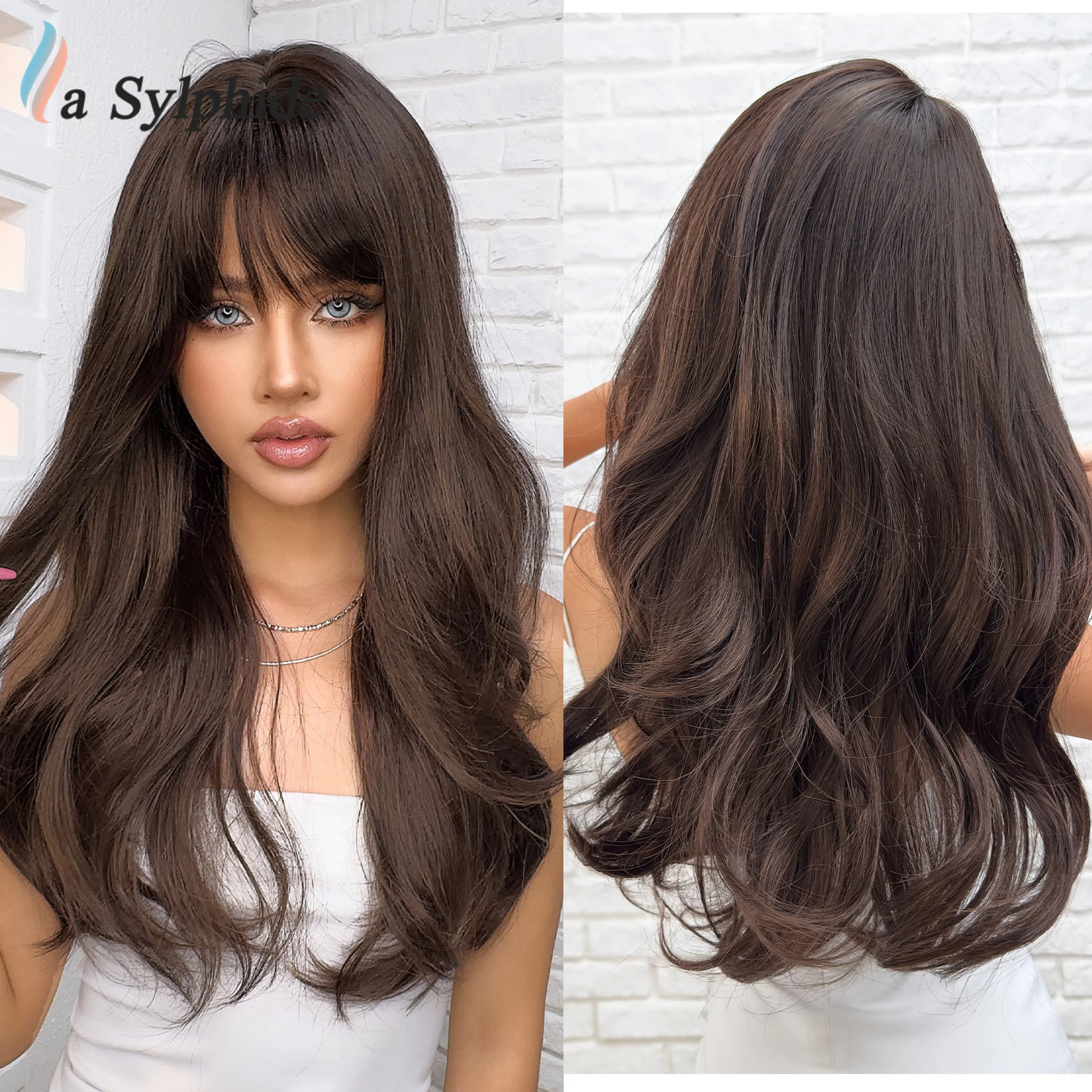 Женский синтетический парик La Sylphide с длинными натуральными волнистыми волосами