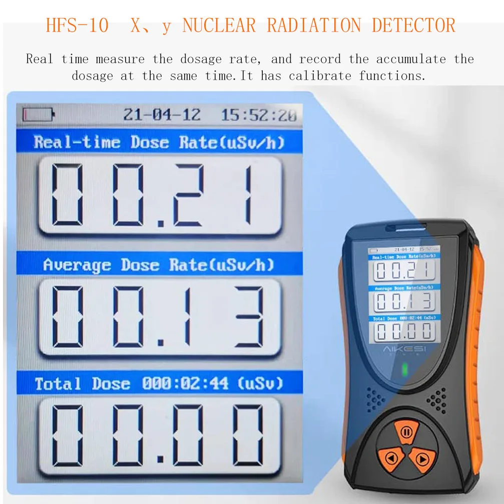 

HFS-10 Geiger Counter Nuclear Radiation Detector X-ray Beta Gamma Detector Personal Dosimeter Monitor Electromagnetic Radiometer