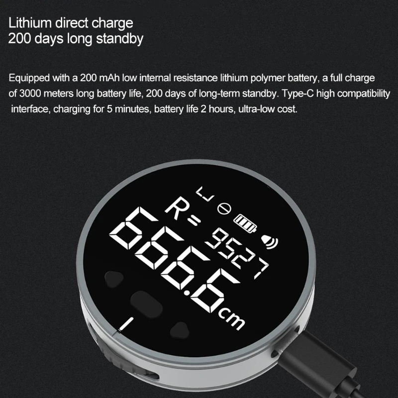 Ручная электронная линейка лента с ЖК-экраном длительный режим ожидания