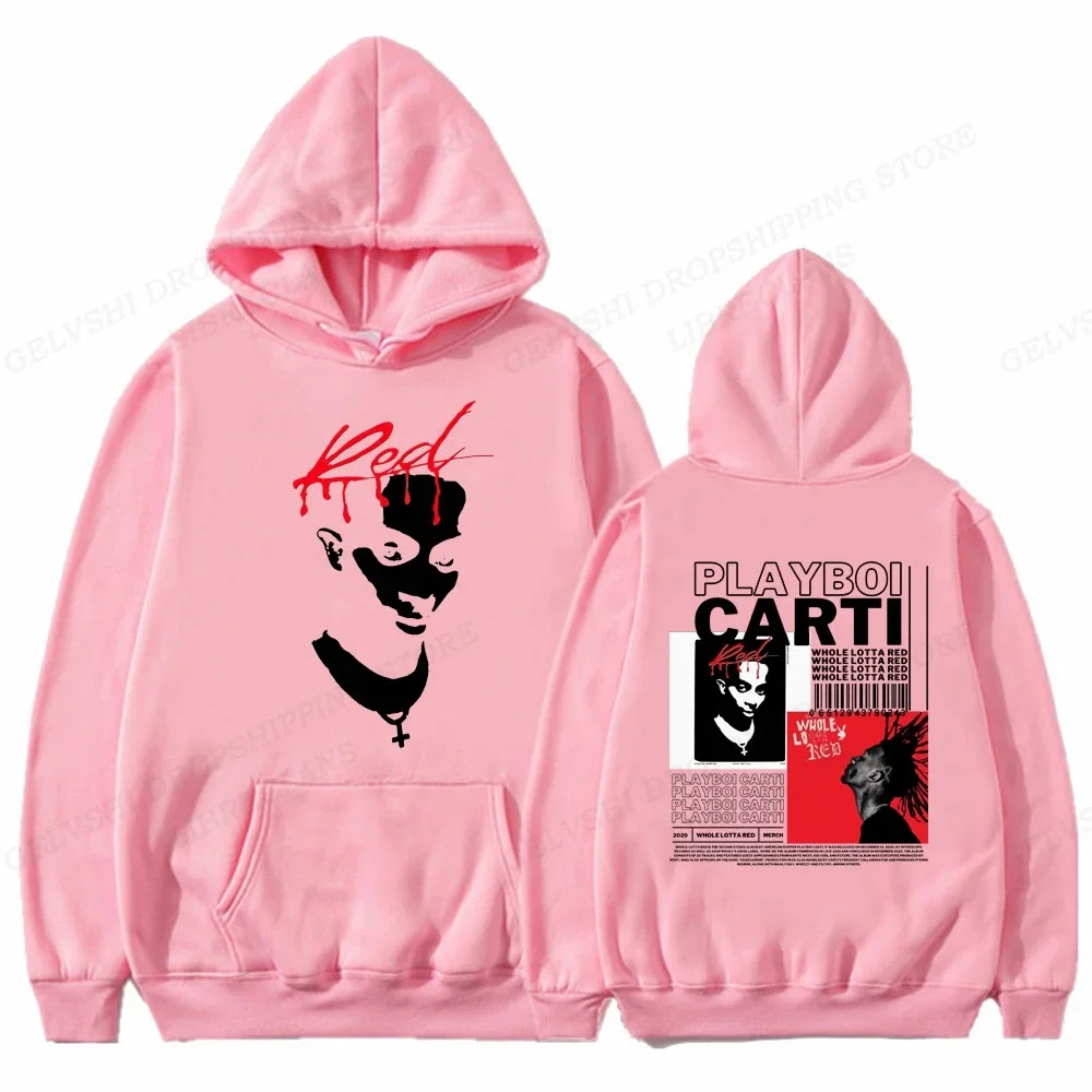 Men's hoodie Oversized sweatshirt Rapper menswear punk Playboi Carti Retro Harajuku coat Tracksuit Christmas sweater